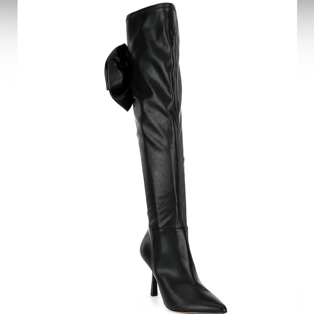 Gianni Bini Delilah Bow Back Stretch Over-the-Knee Boots